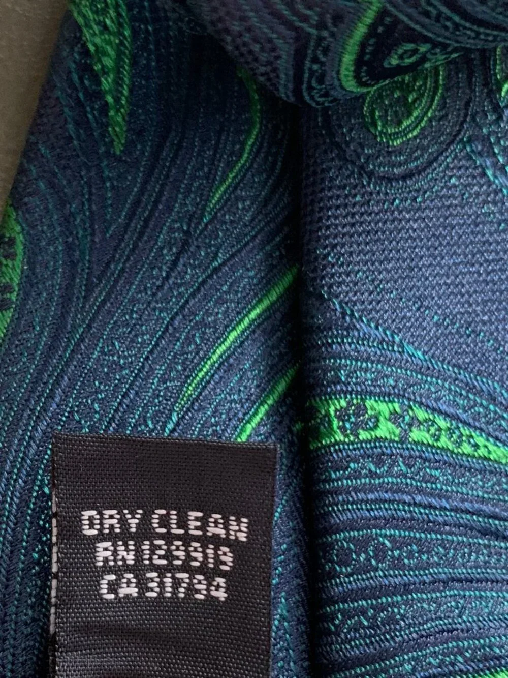 Tommy Hilfiger Men's 3'' Polyester Blend Neck Tie, Blue Green Montclair Paisley